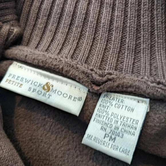 Preswick & Moore Brown 100% cotton zip up jacket size M - Picture 3 of 6